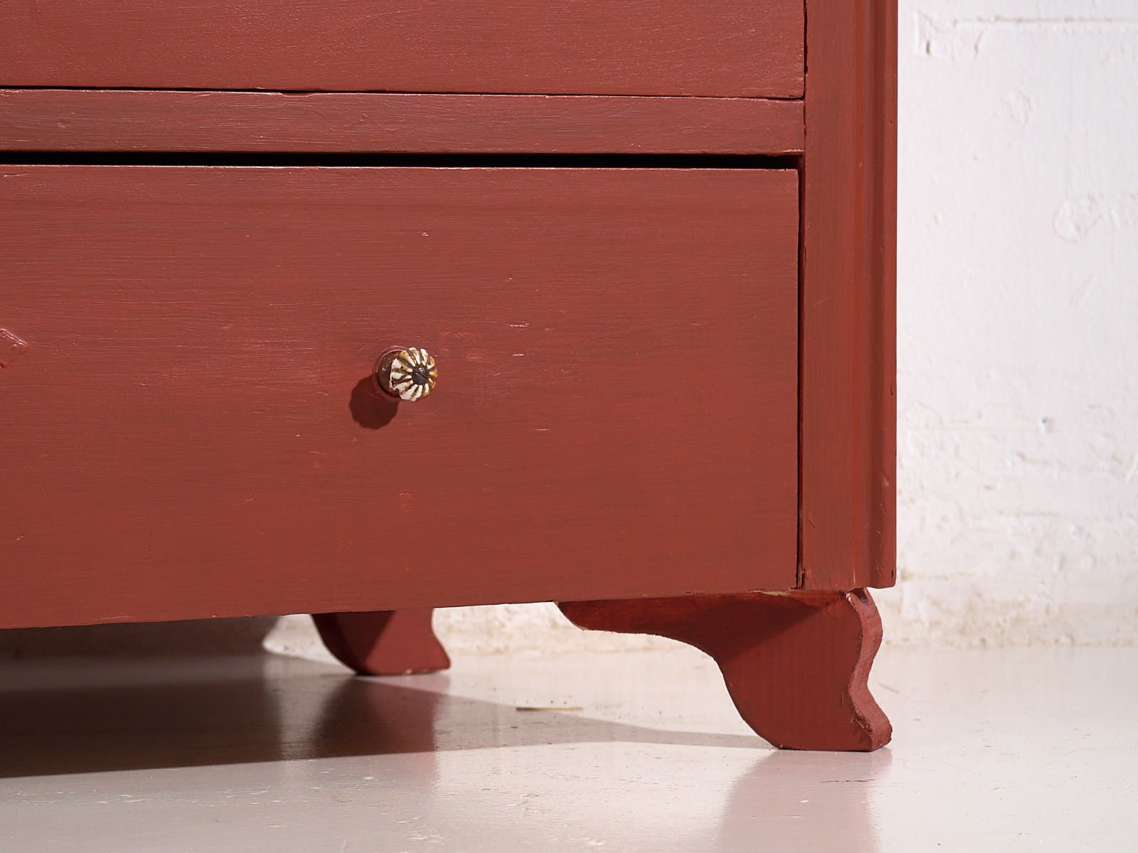 Antique Red Terracotta Chest Of Drawers (C.1920) #91 photo furniture