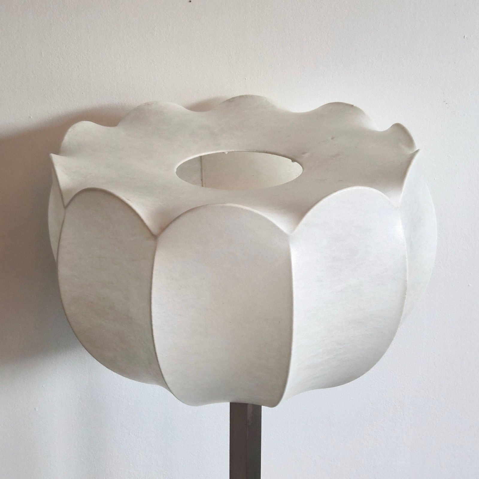 Vintage 1960 Aluminium Floor Lamp Brush & Cocoon Dlg Achille Castiglioni 60s photo Lighting
