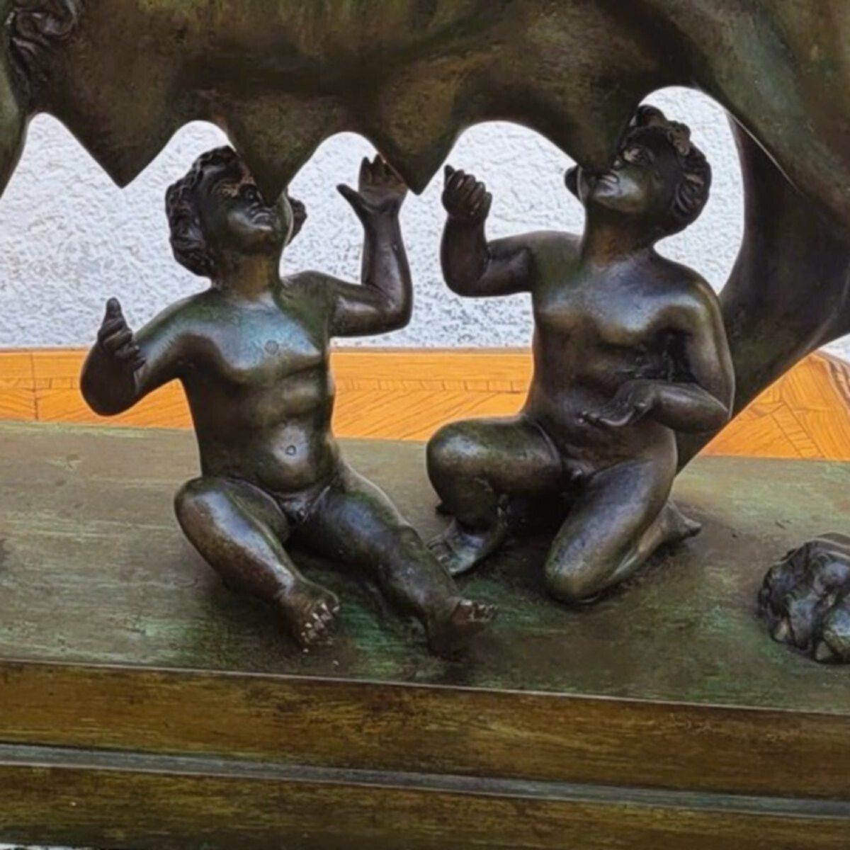 Roman She Wolf, Grand Tour, Antique Bronze, Late 19th Century photo furniture