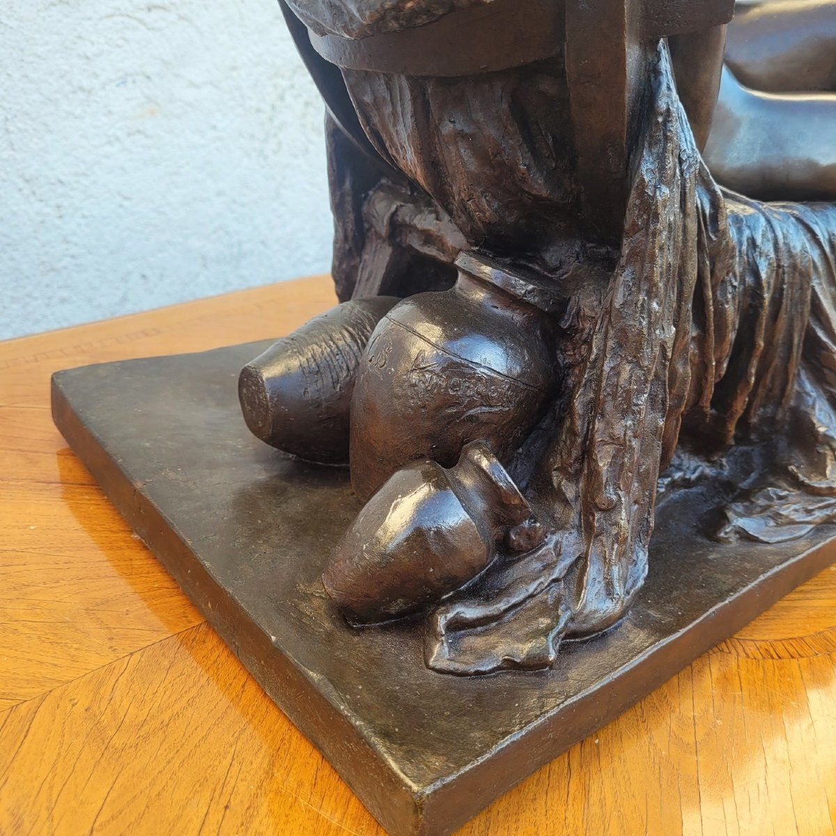 Amendola, Bronze Sculpture Of An Antique Woman, 19th Century photo buy