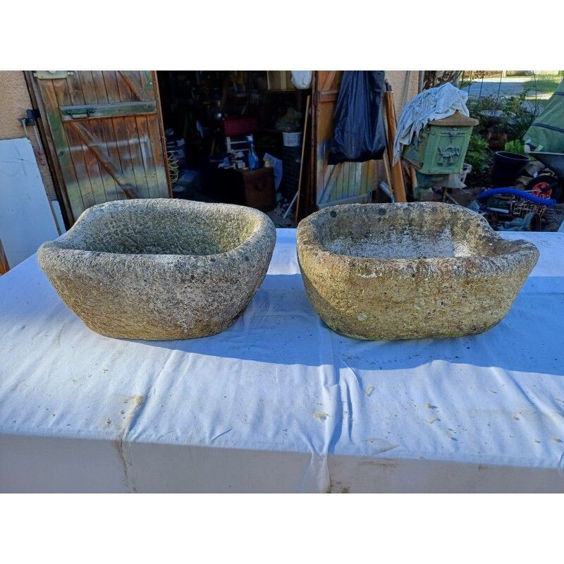 Pair Of 19th Century Dordogne Stone Basins