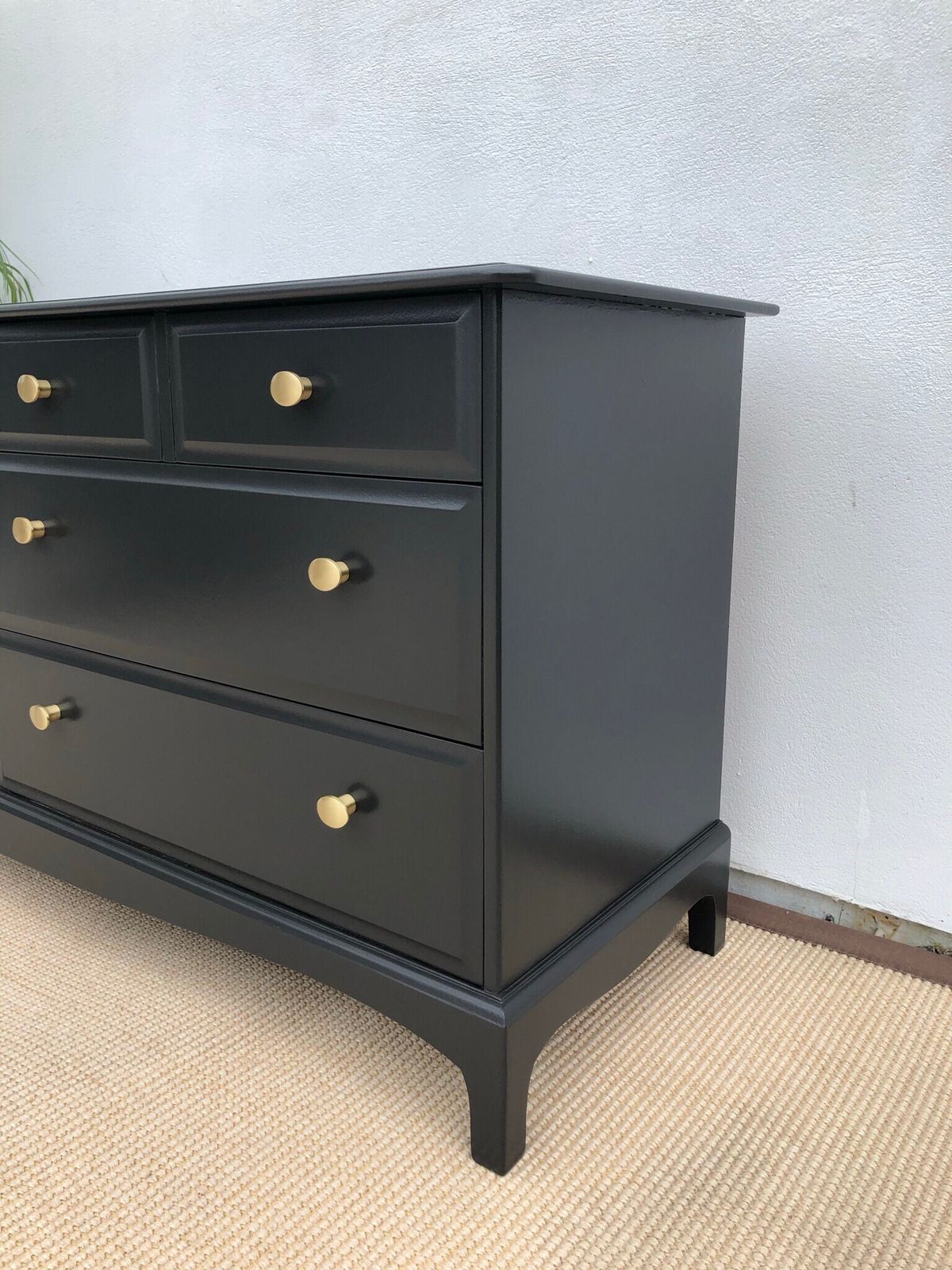Stag Minstrel Captains Chest Painted Black photo furniture