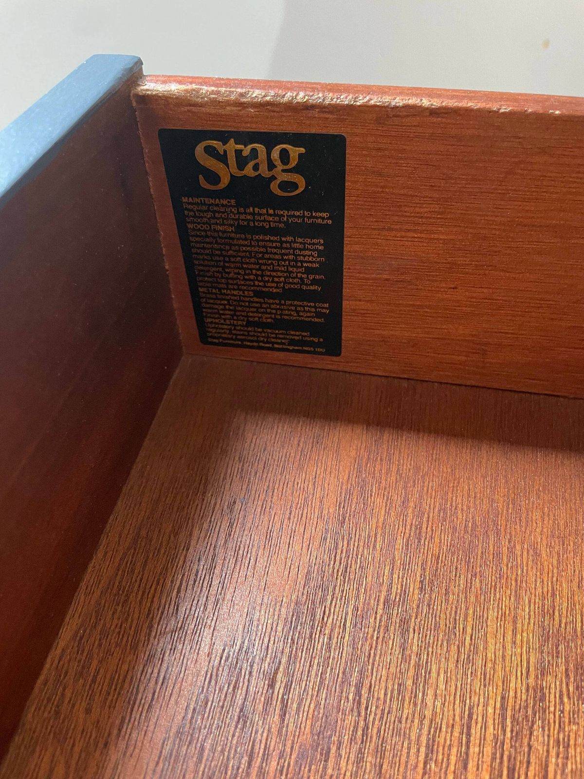 photo for sale Stag Minstrel Furniture, Captains Chest, Blue