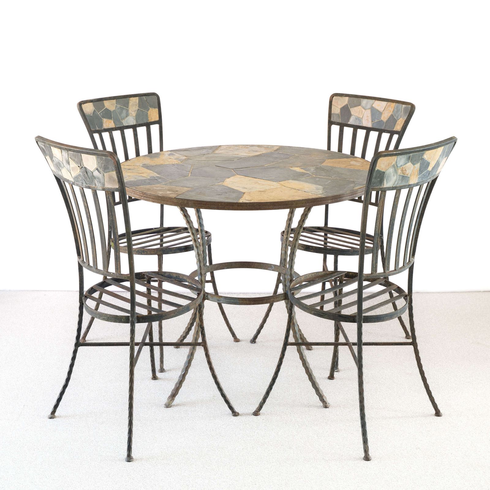 Garden Table And Chair Set Attributed To Jean Pierre Ryckaert