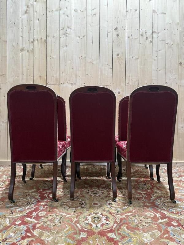 Suite De 6 Chaises époque Napoléon III En Acajou photo for sale