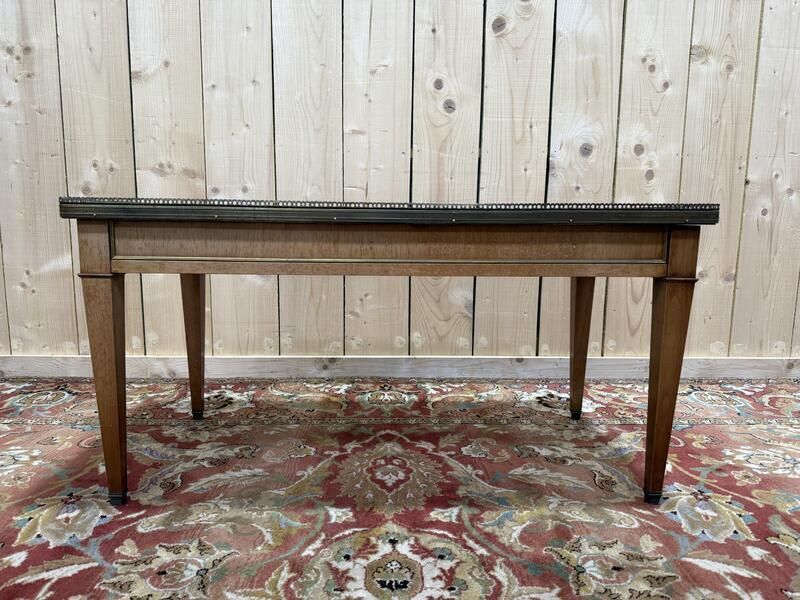 Table Basse De Style Louis XVI En Marbre Blanc Et Merisier photo buy