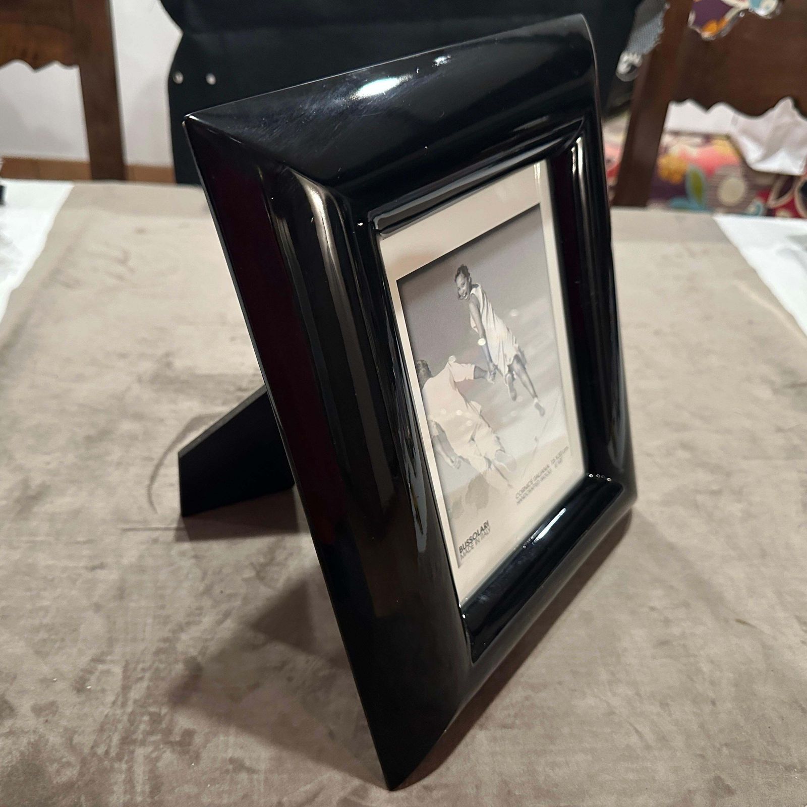 1990s Modern Black Lacquered Wood Italian Picture Frame By Bussolari photo 389.0
