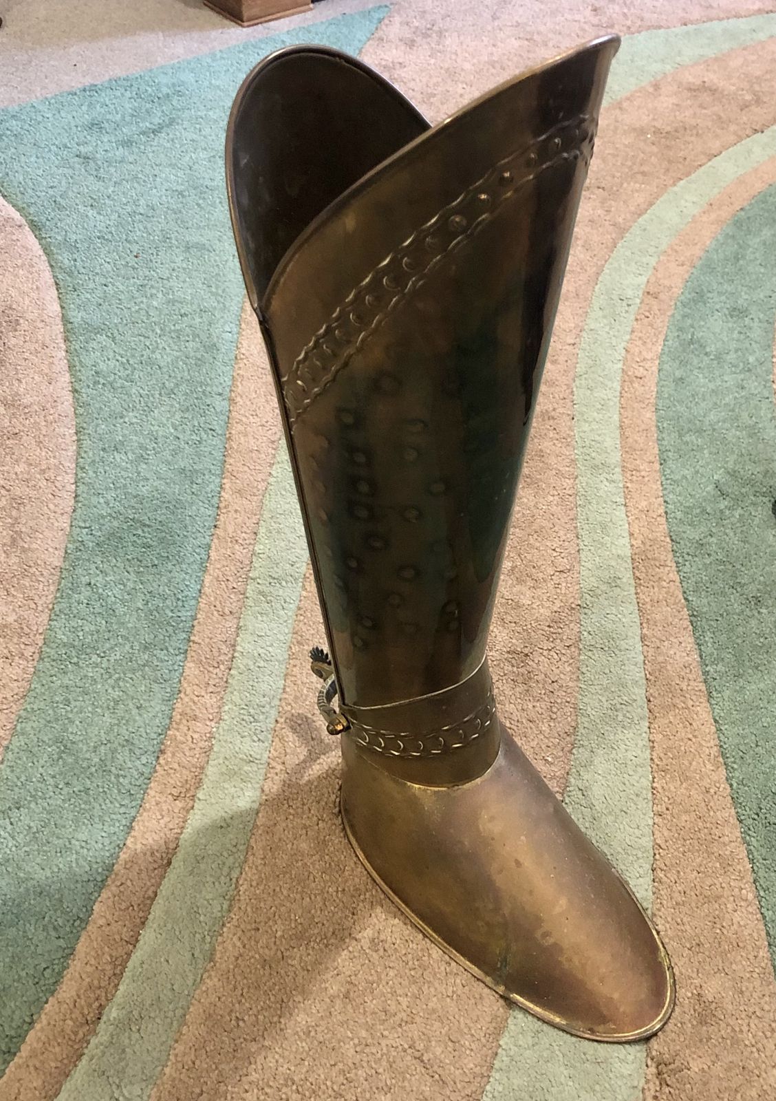 photo for sale Handsome Vintage Umbrella/Stick Stand Brass Boot