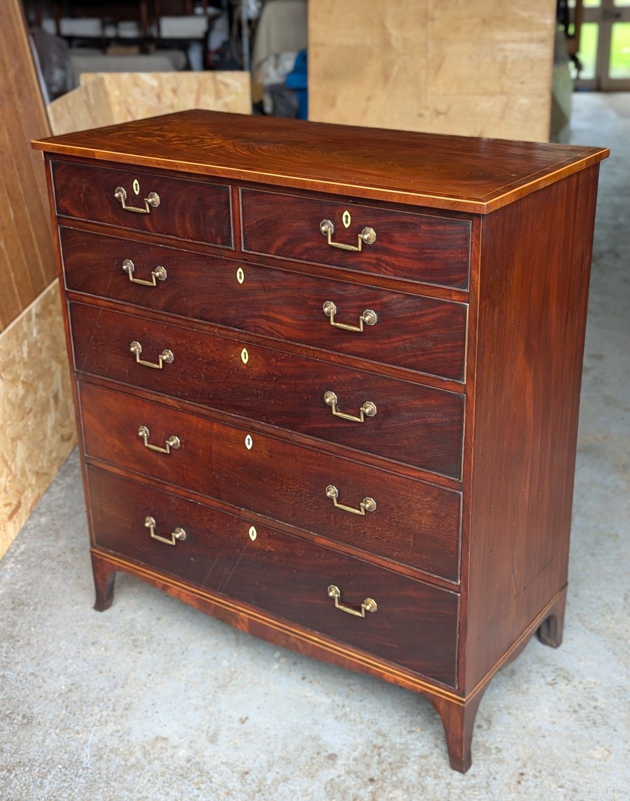 Antique Hepplewhite Chest Of Drawers (Delivery Available) Mahogany C1800