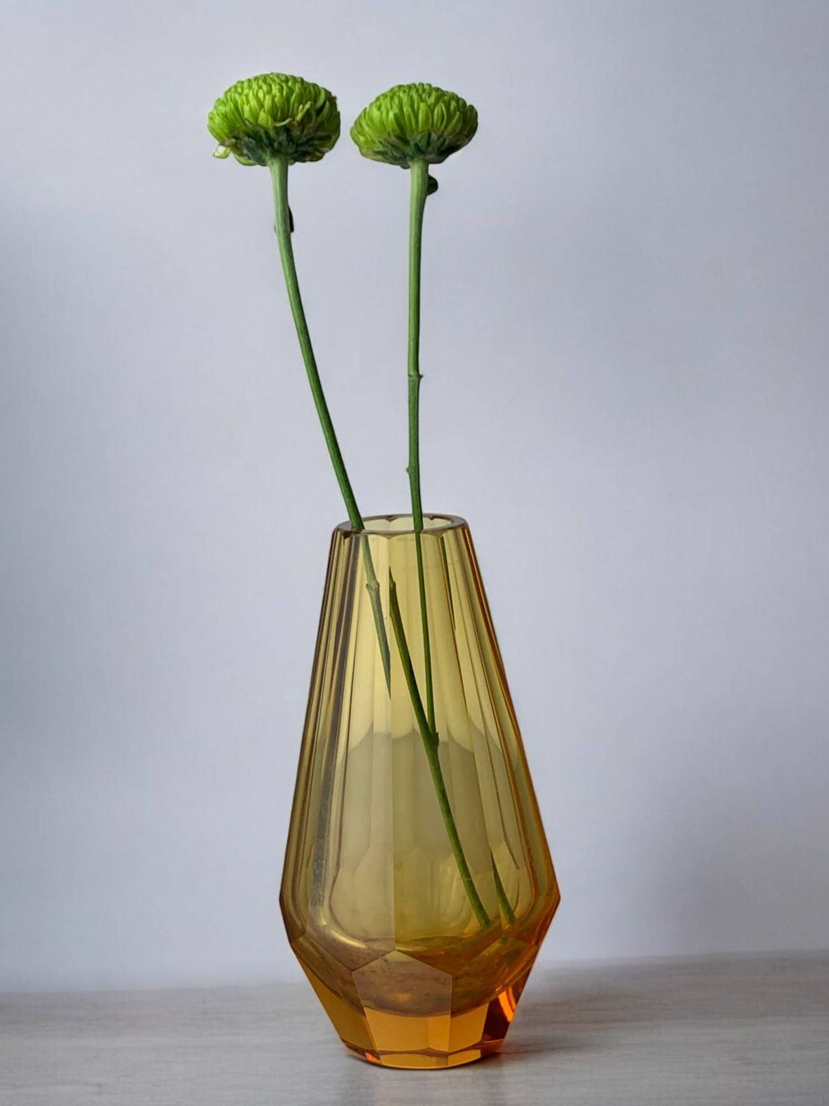 Yellow Faceted Vase By Seguso, Murano Glass, Italy, 1970 photo for sale