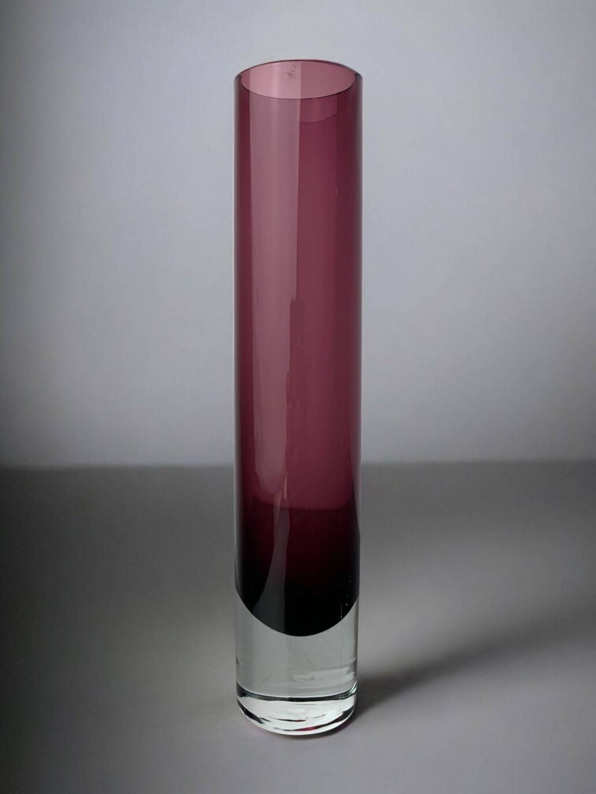 Sommerso Circular Purple Vase By Seguso, Murano, Italy, 1970 photo for sale