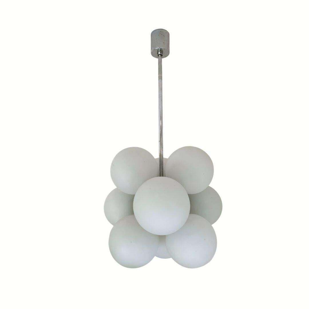 Space Age Sputnik Chandelier With 8 Glass Globes From 1960s photo Lighting