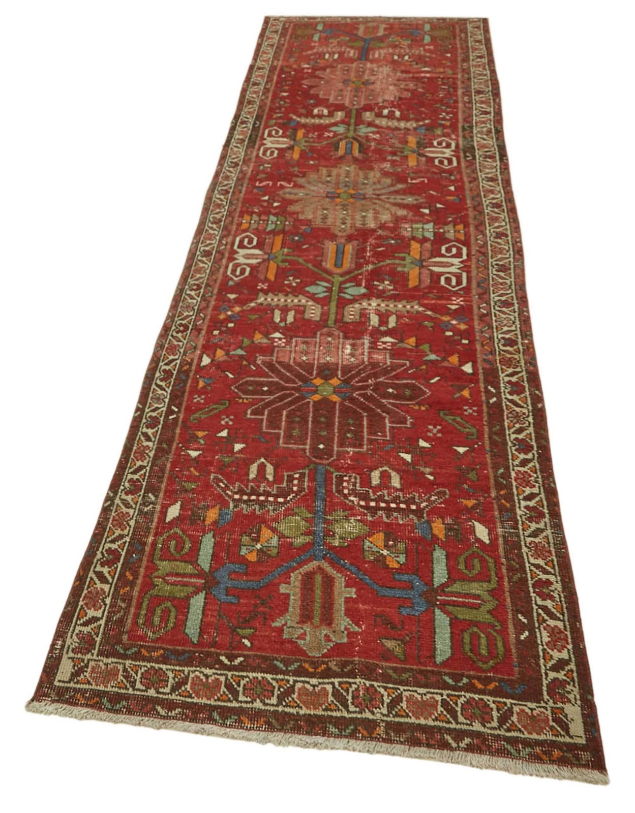 Vintage Hand Knotted Runner Rug 90 Cm X 385 Cm photo for sale