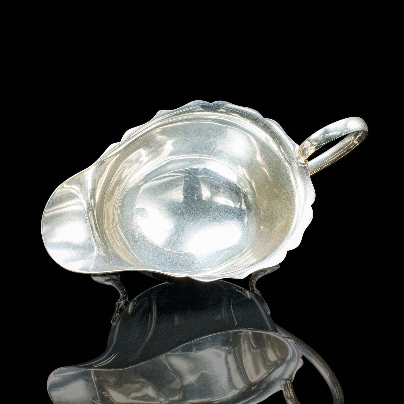 Trio Of Antique Sauce Dishes, English, Silver Plated, Condiment Pots, Edwardian photo buy