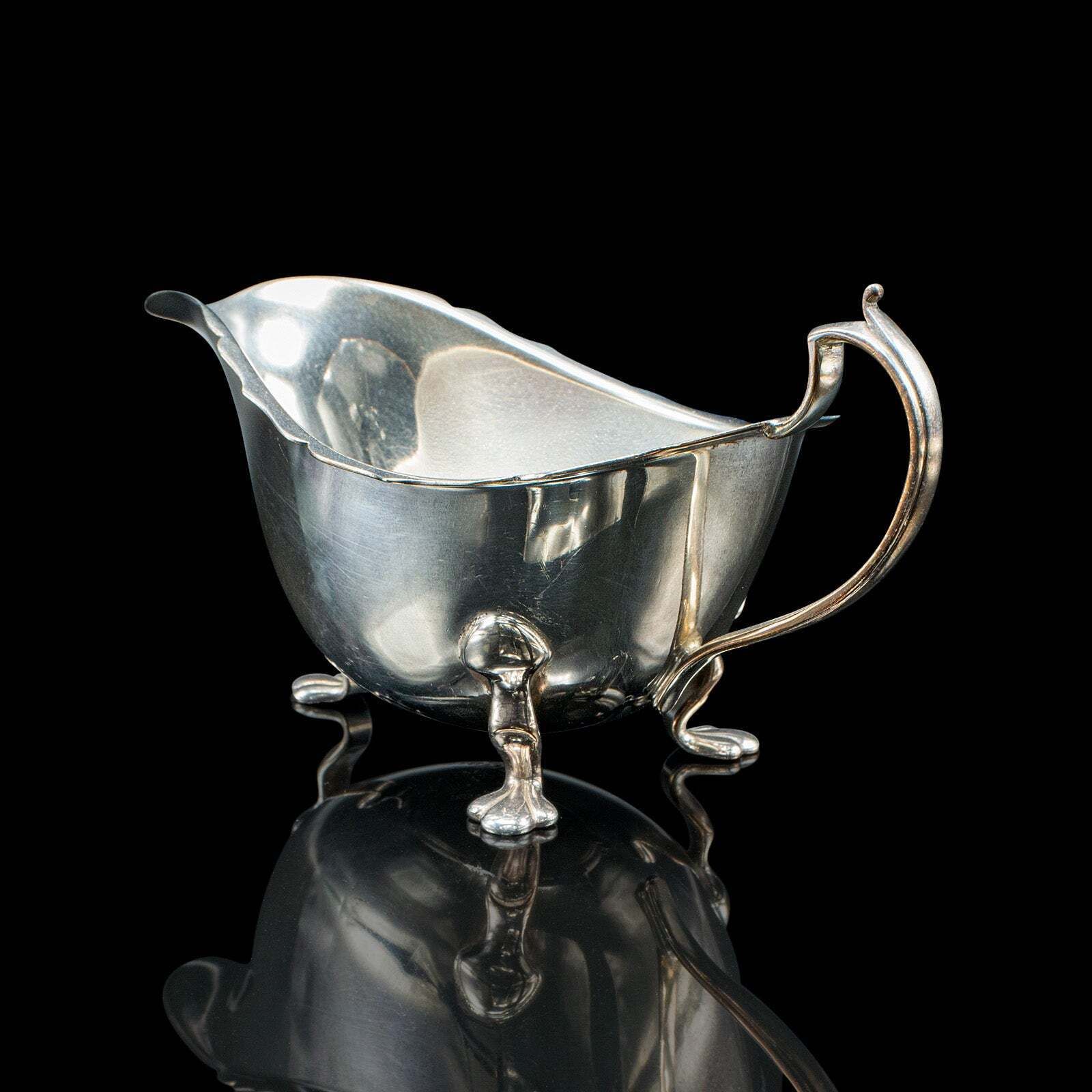 photo furniture Trio Of Antique Sauce Dishes, English, Silver Plated, Condiment Pots, Edwardian