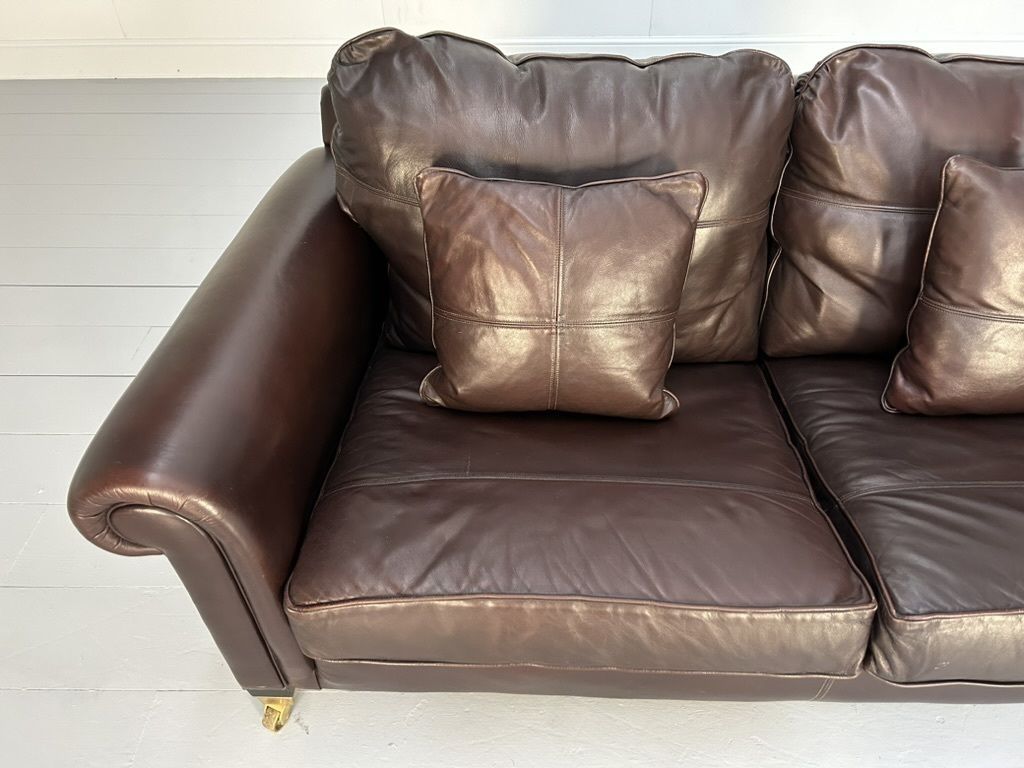 photo furniture Duresta “New Plantation” 2.5 Seat Sofa – In Dark Brown Leather