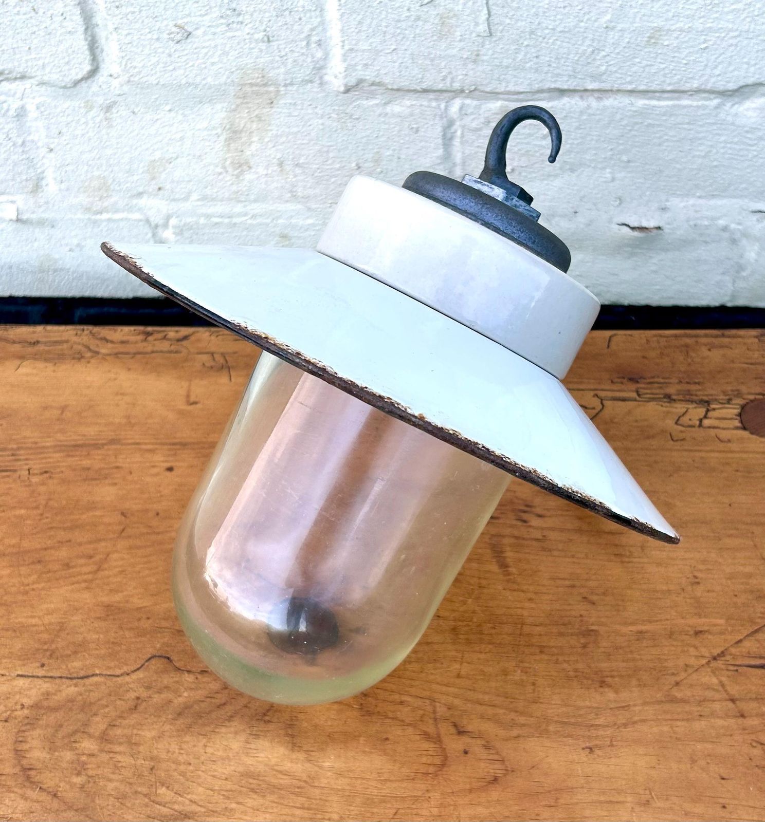 Enamel Industrial Pendant Lamp Grey Retro Antique Light Lighting Mancave Vintage Porch Lantern Kitchen Dining Indoor Outdoor