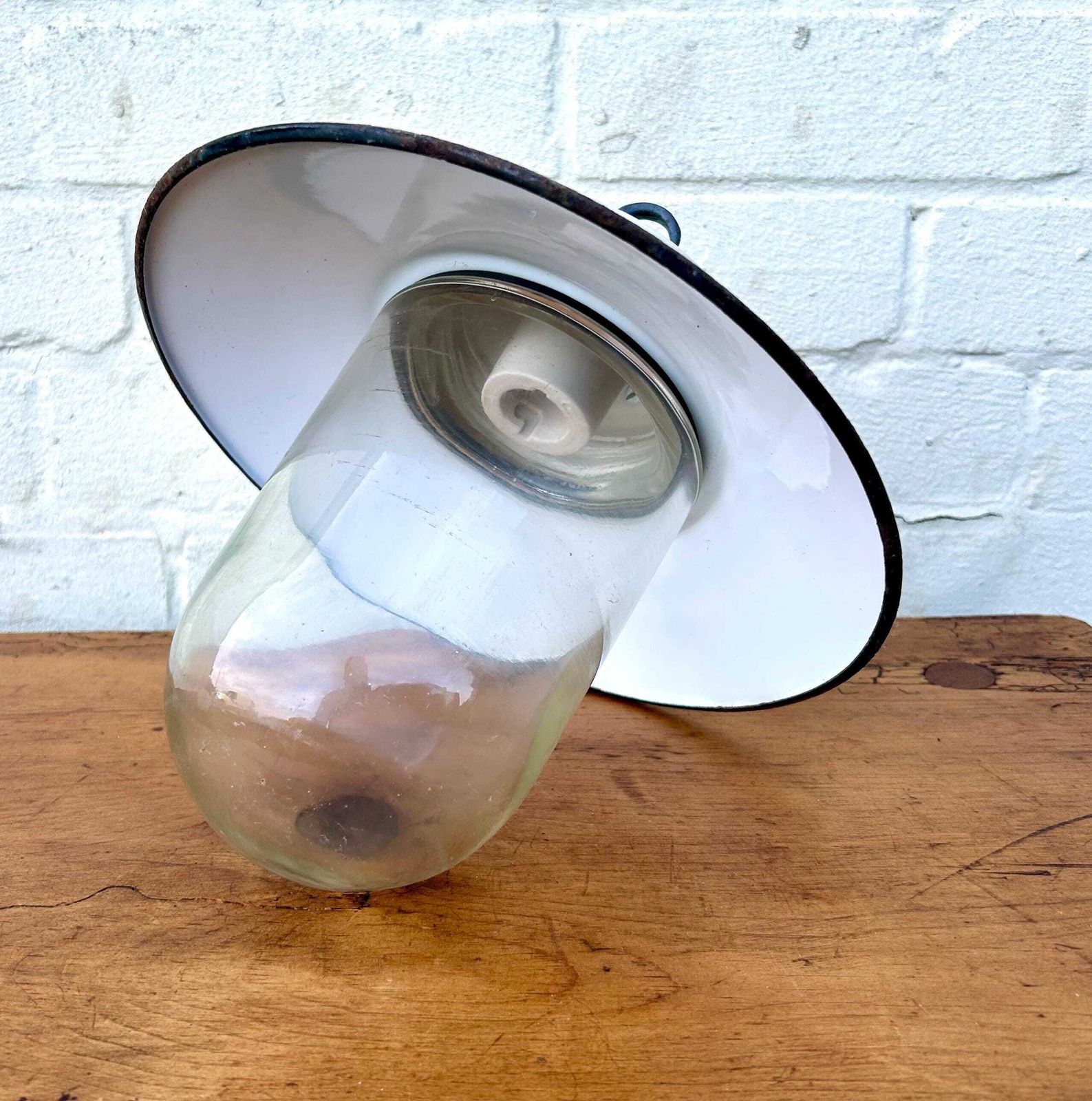 Enamel Industrial Pendant Lamp Grey Retro Antique Light Lighting Mancave Vintage Porch Lantern Kitchen Dining Indoor Outdoor photo furniture
