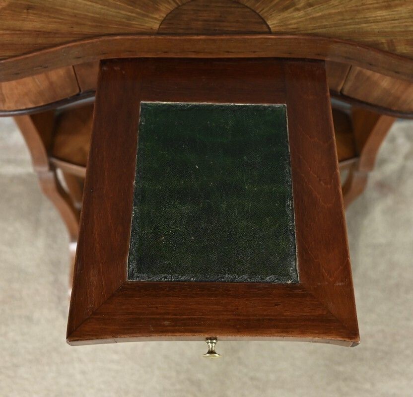 810.0 Mahogany And Rosewood Marquetry Coffee Table, Louis XVI Style – Late 19th Century photo