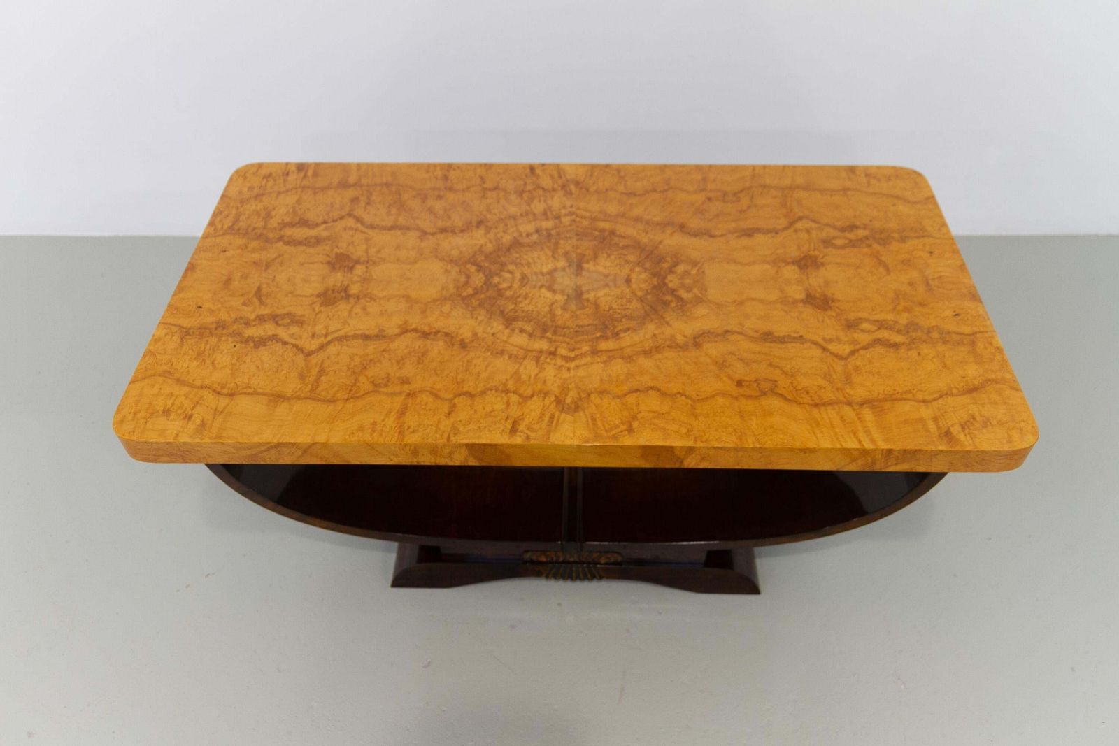 Norwegian Art Deco Burl Console Or Coffee Table By Aase Dreieri, 1930s. photo buy