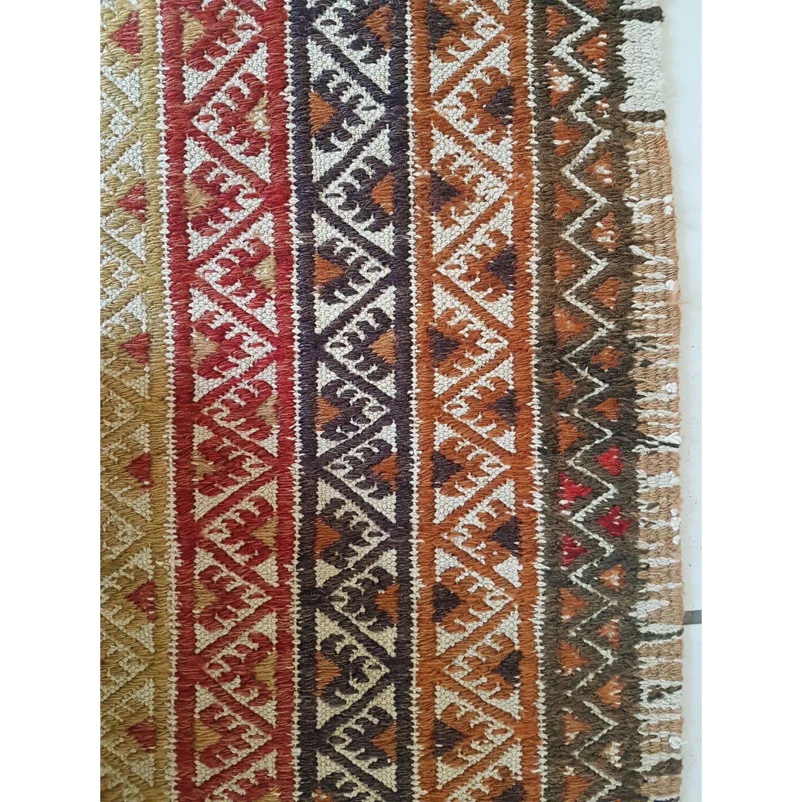1970s Turkish Oushak Kilim Yastik Rug 1'7" X 2'9" photo Textiles