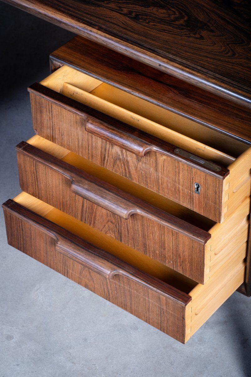 Furniture Rosewood Desk By Gunni Omann For Omann Jun Møbelfabrik, 1960s photo