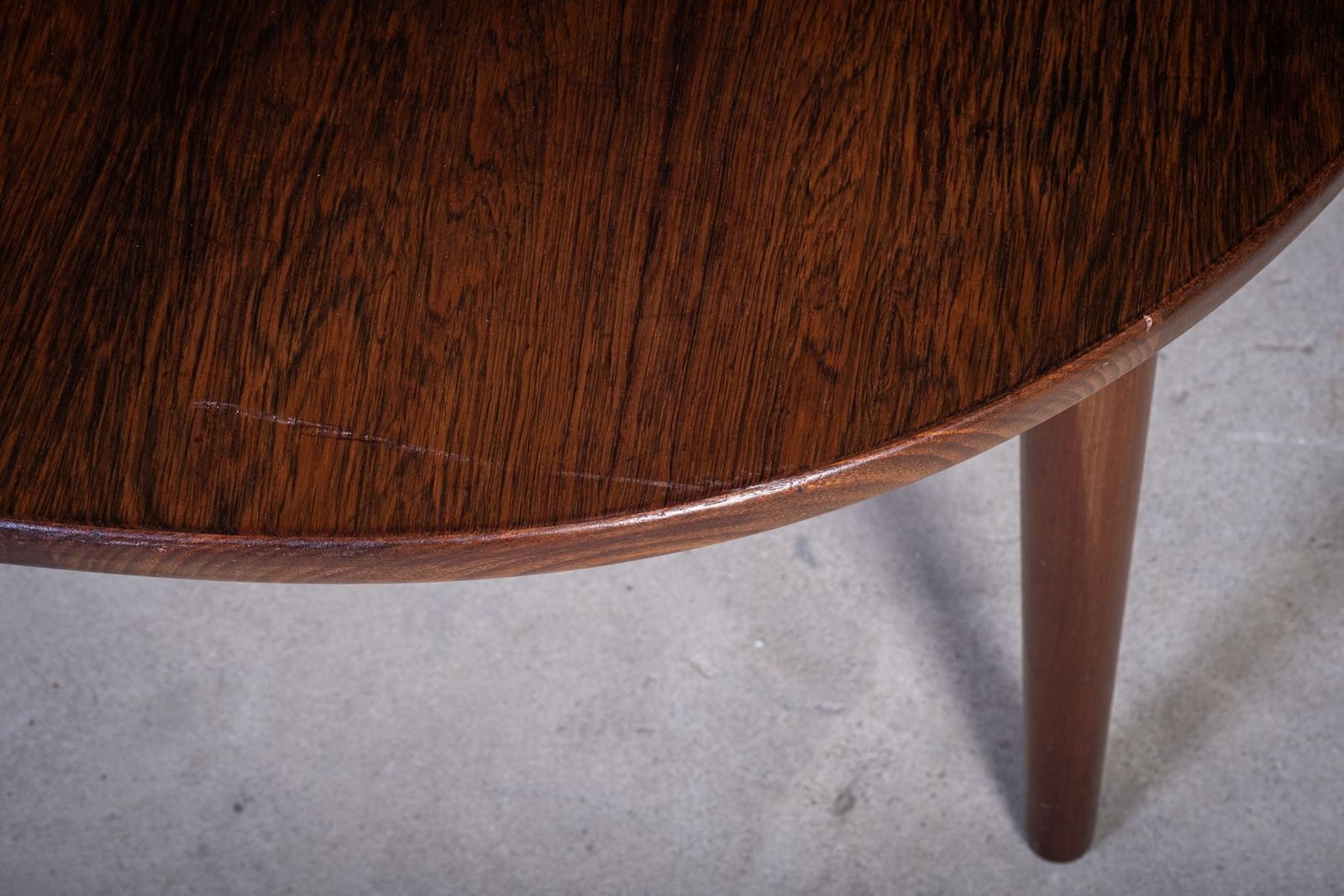 Oval Rosewood Coffee Table Attributed To Aksel Kjersgaard, Odense Møbelfabrik, 1960s photo buy