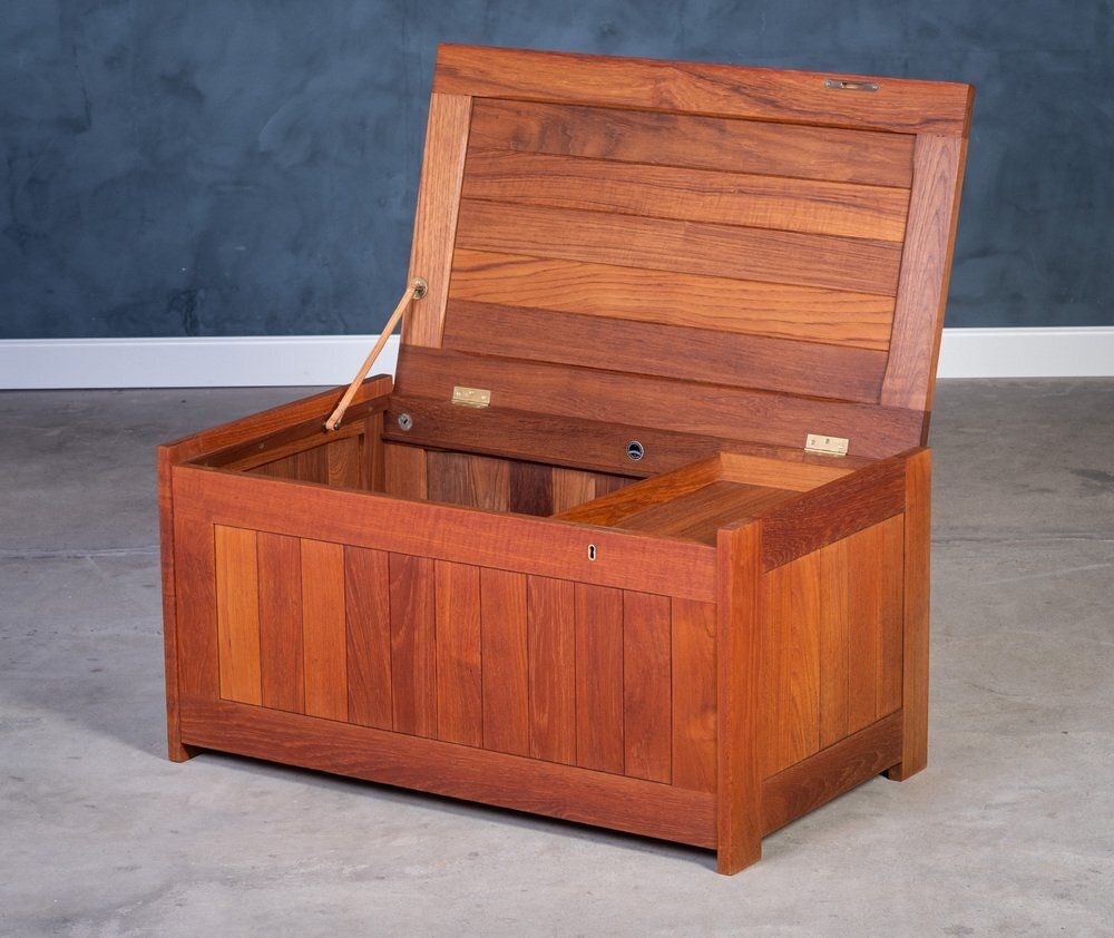 Teak Chest By O. Schjøll & B. K. For Randers Møbelfabrik, Denmark, 1960s photo 1152.0