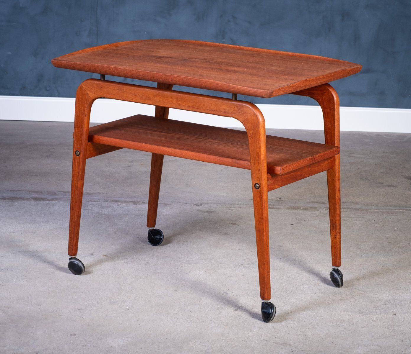 Teak Bar Cart By Arne Hovmand Olsen For Mogens Kold, 1960s