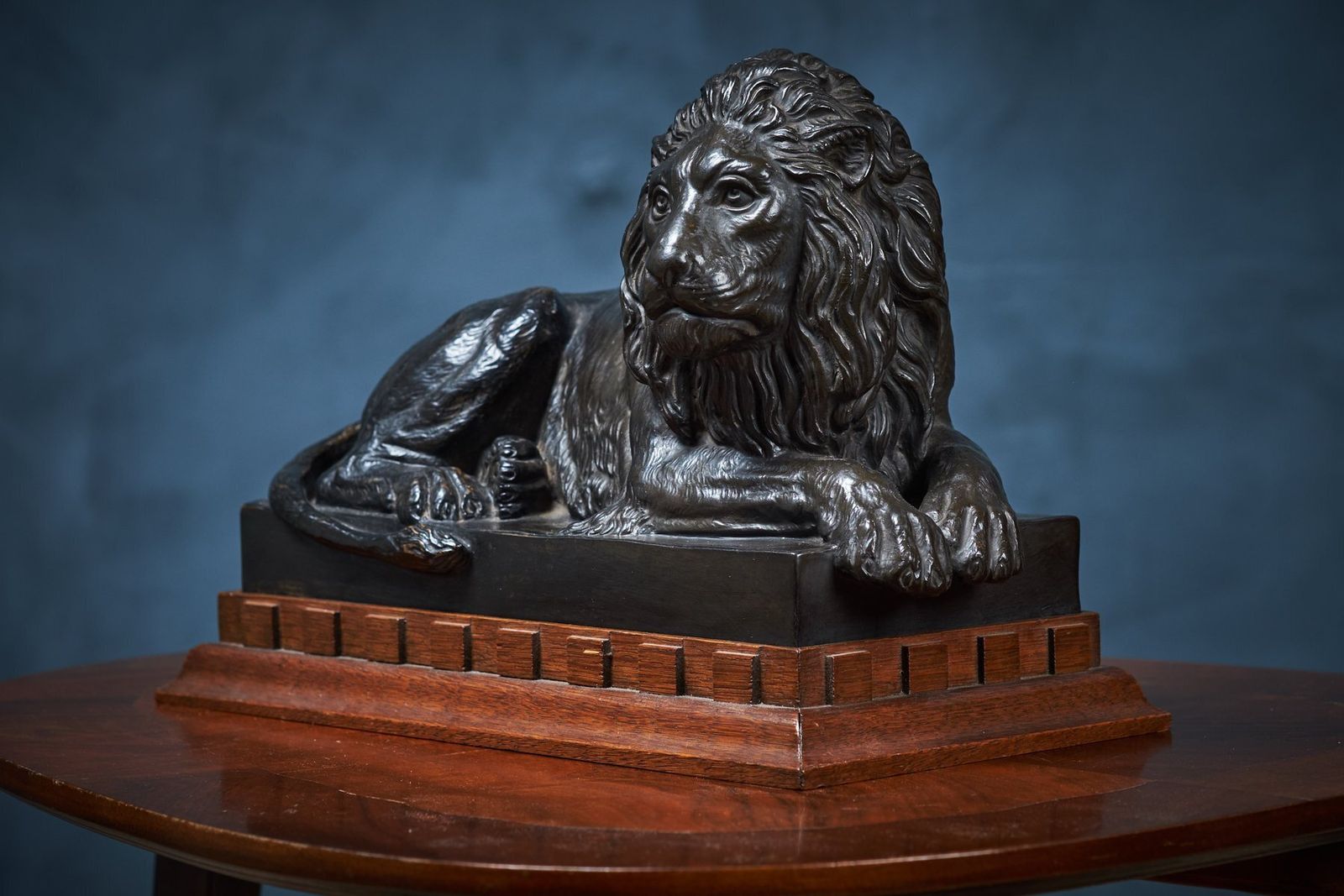 Vintage Deens Zwart Terracotta Leeuwenbeeldje Van Carlsson Voor P. Ibsen, Ca. Jaren 1960 photo Kunst