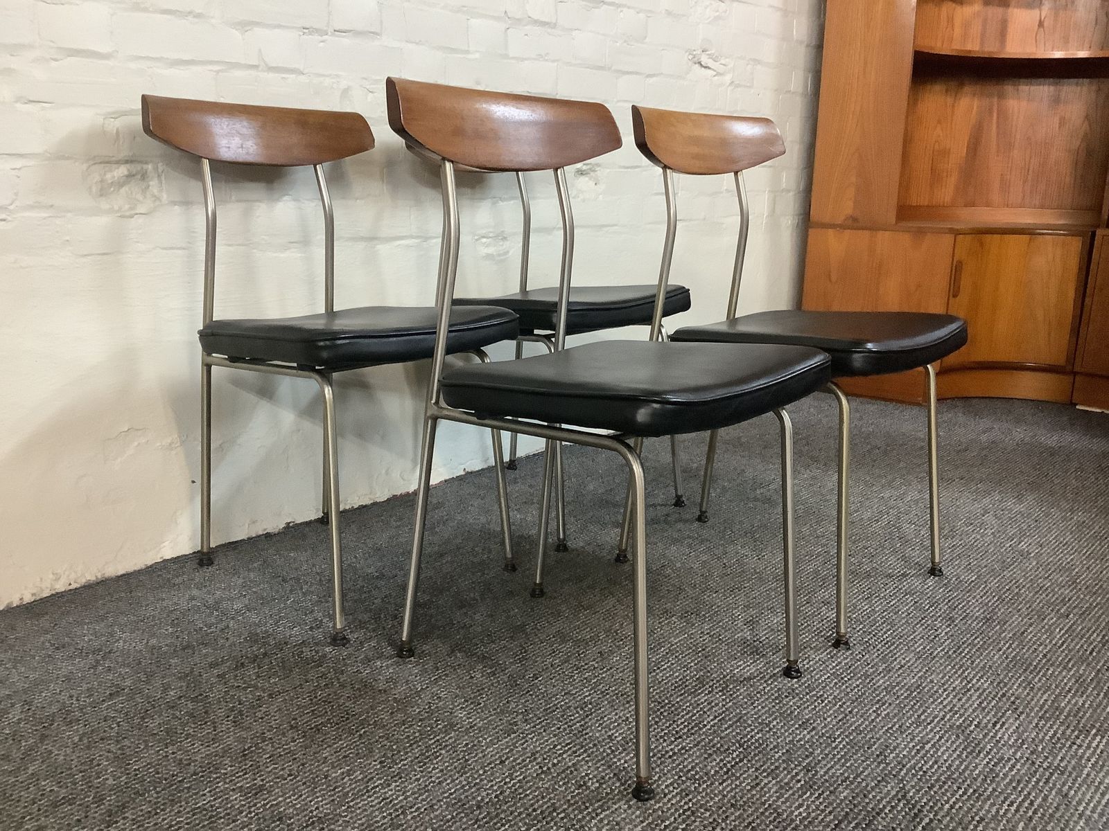 photo buy Set Of Four Stag S Range Dining Chairs. Designed By John & Sylvia Reid 1960s.