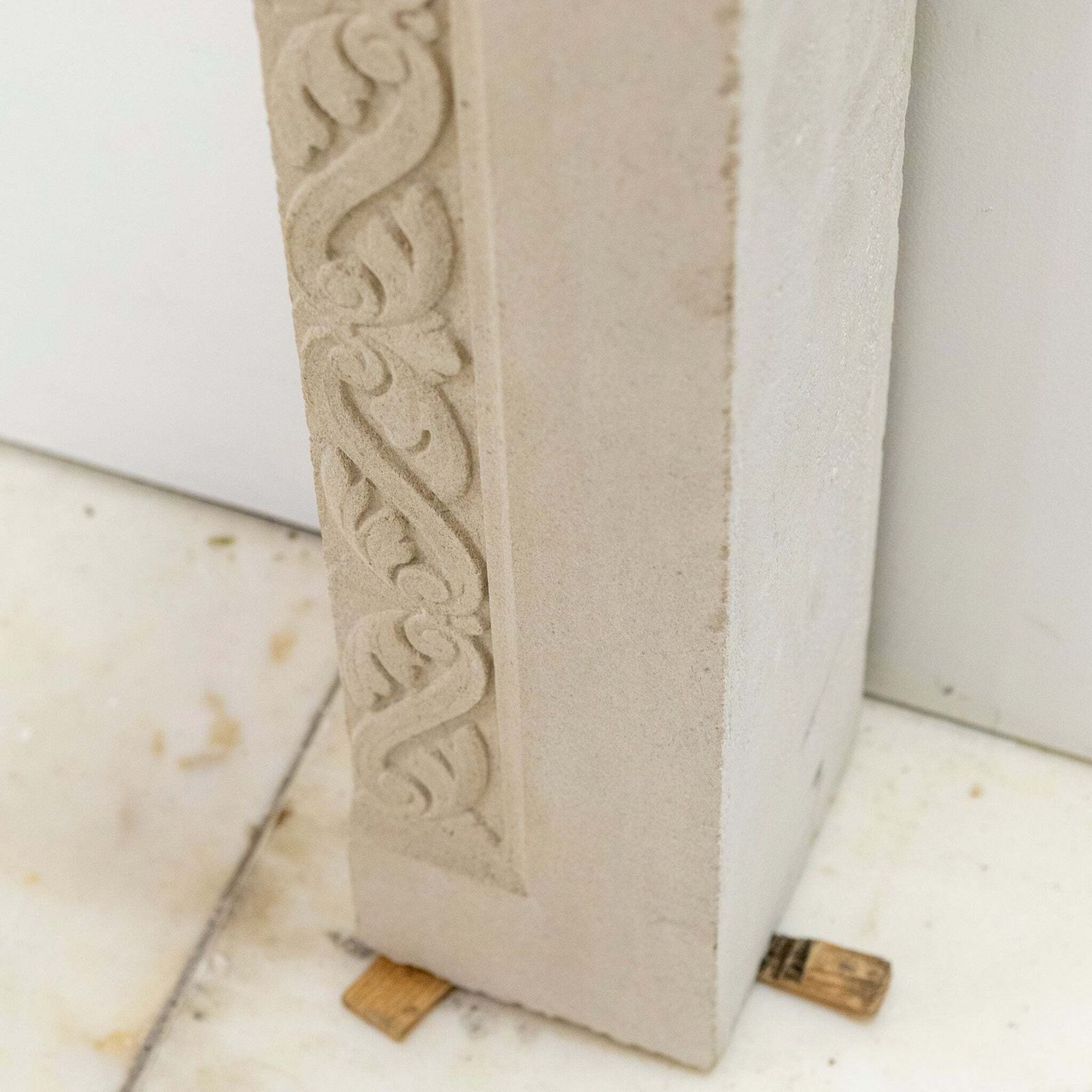 Antique Carved Stone Architectural Fireplace Surround photo buy