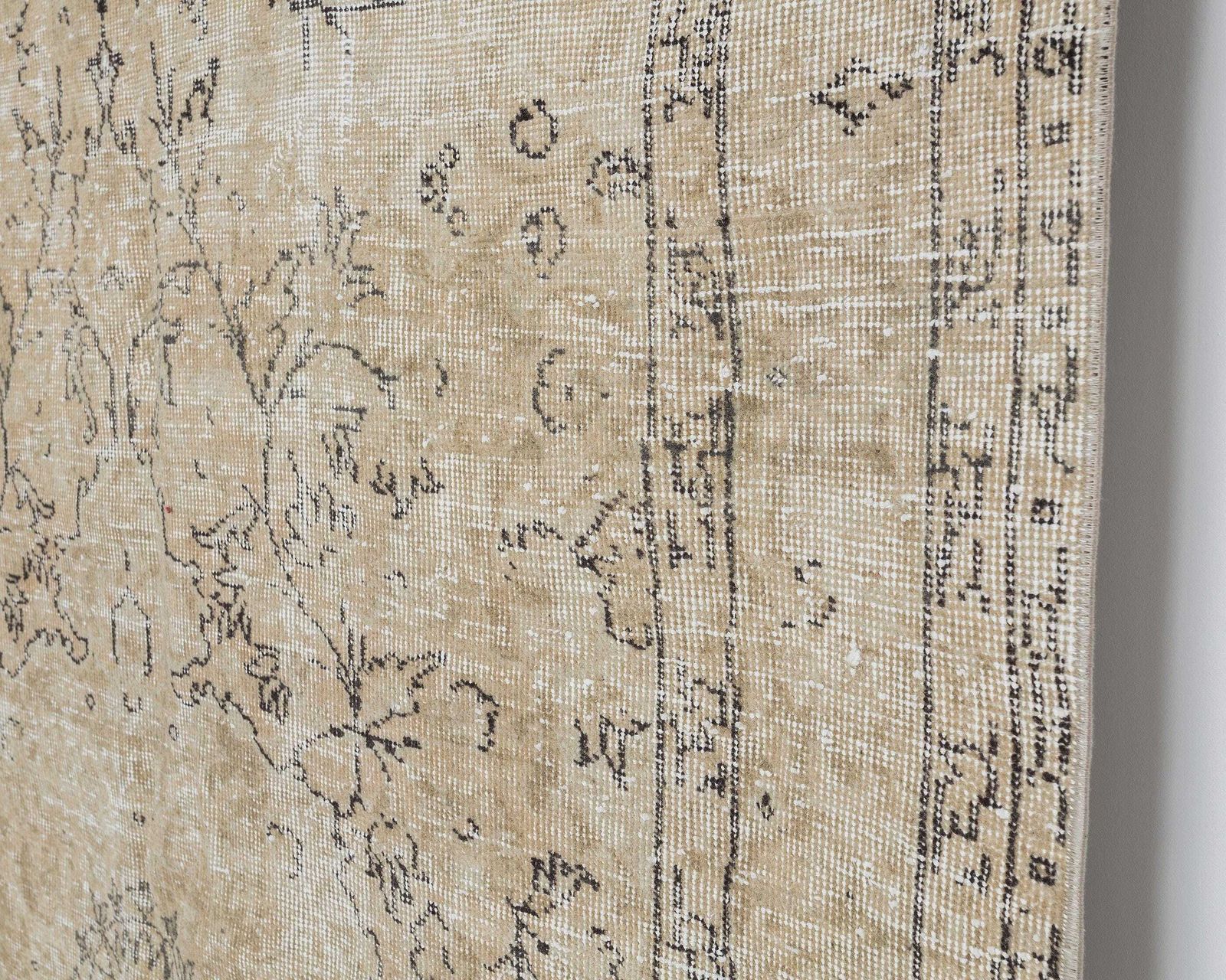 5x8 Turkish Rug, Neutral Vintage Rug, Antique Handmade Rug, Oushak Rug, Anatolian Rug, Low Pile Rug, Naturel Rug, Faded Rug,Area Rug photo 427.0