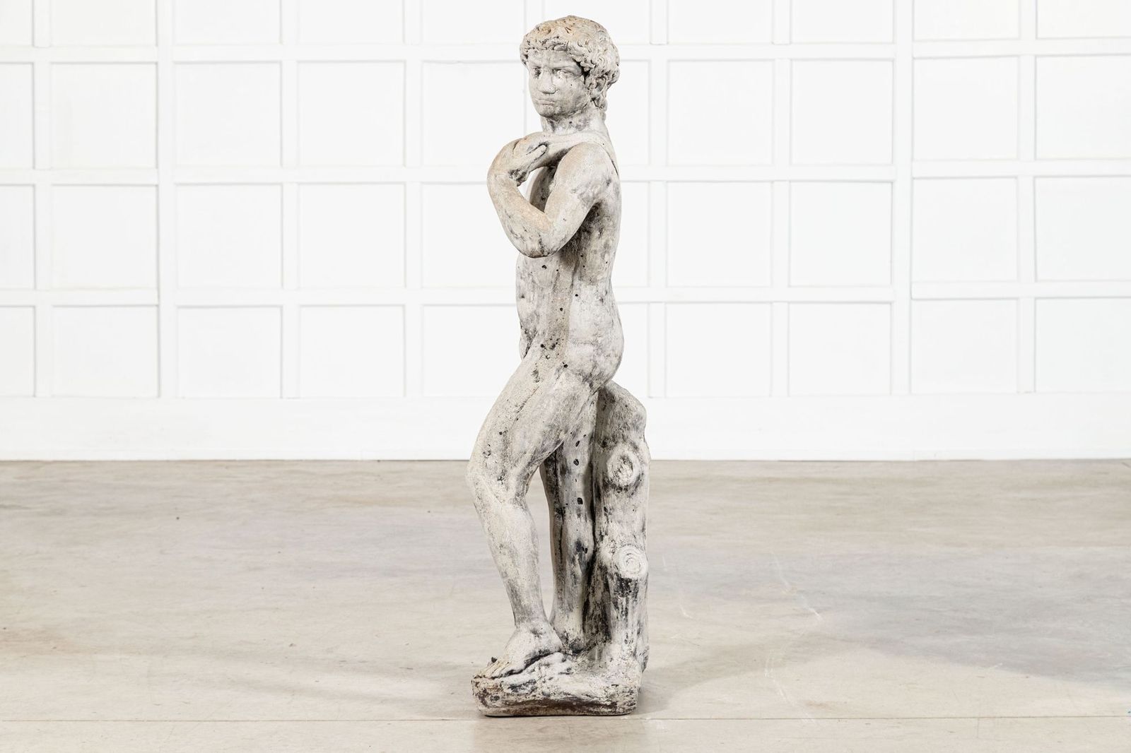 photo vintage English Michelangelo's David Statue