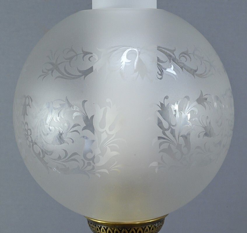 Pair Of Electrified Celadon Oil Lamps, Napoleon III Period – Part 2 Of The 19th Century photo buy