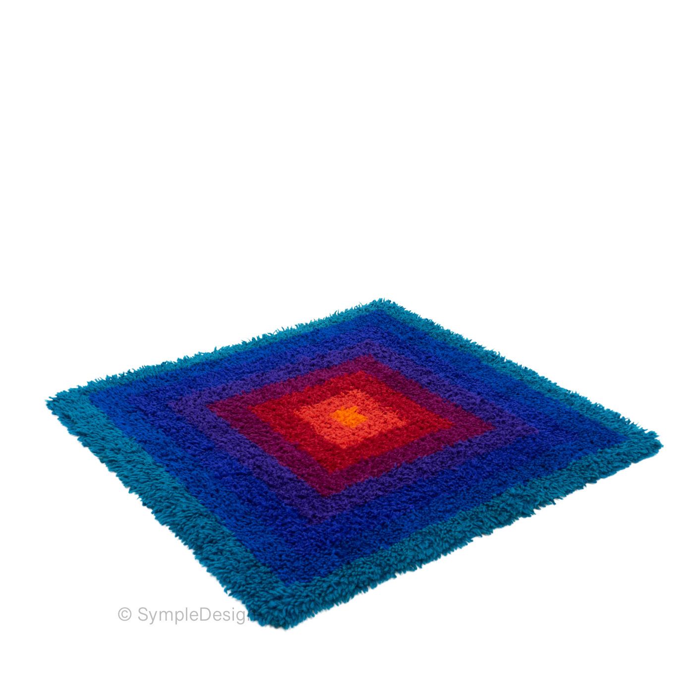 Verner Panton Square Rug, Mira Carré – 1970s photo Textiles