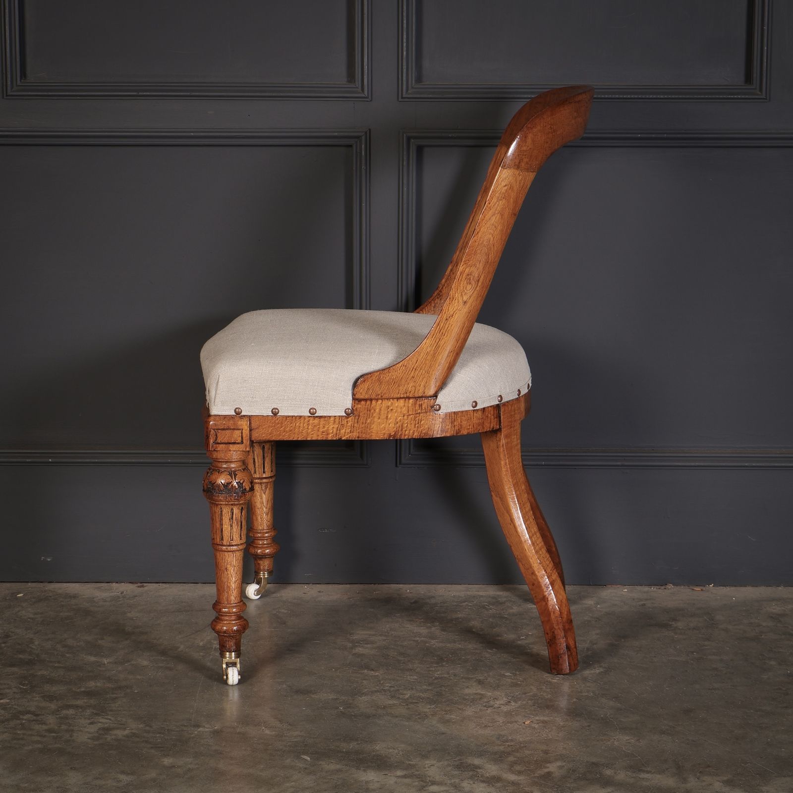 Magnificent Set Of Ten Victorian Oak Dining Chairs photo Furniture