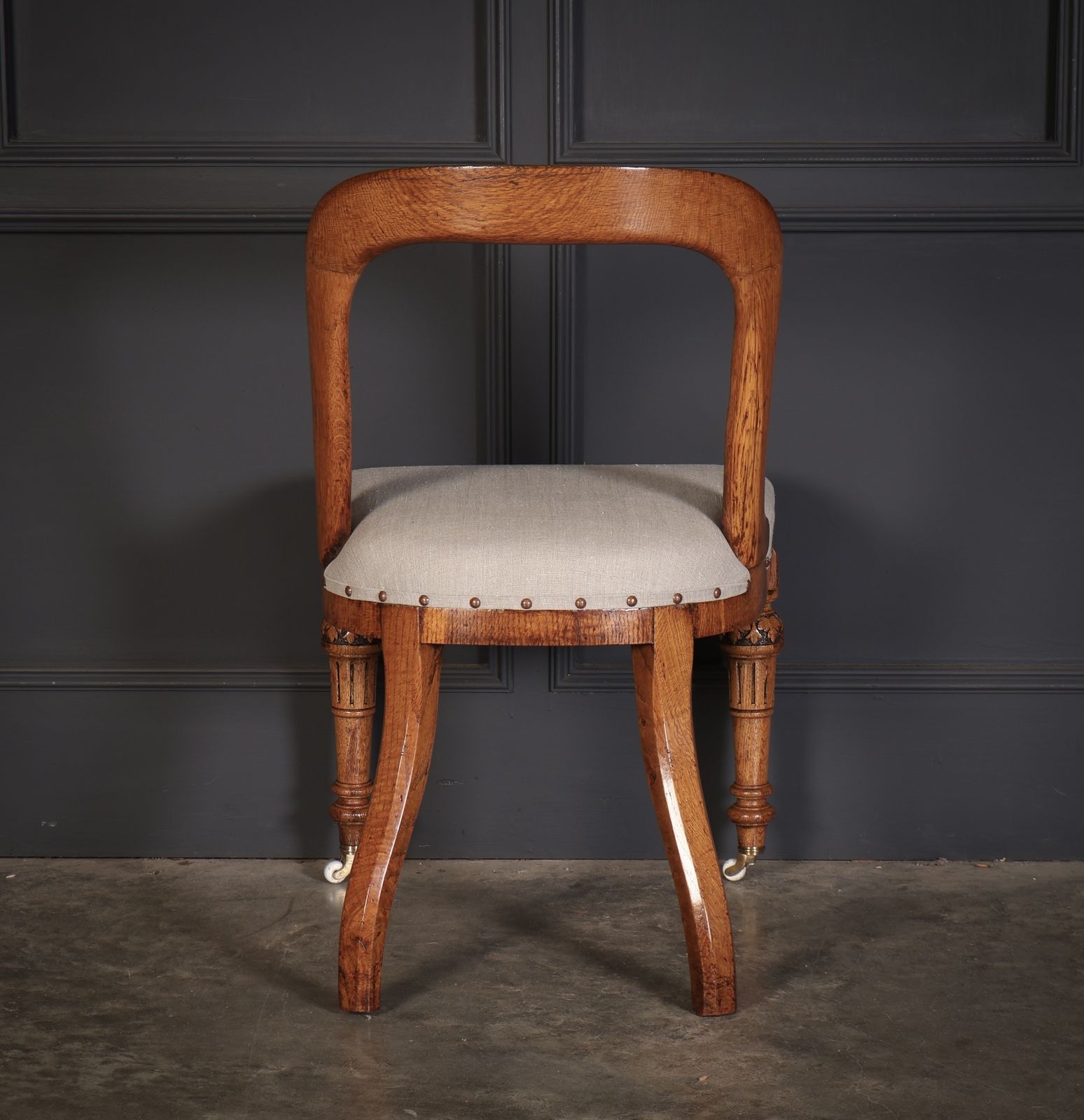 Magnificent Set Of Ten Victorian Oak Dining Chairs photo vinterior
