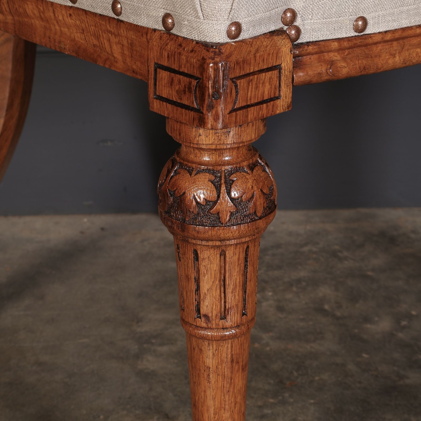Magnificent Set Of Ten Victorian Oak Dining Chairs photo vintage