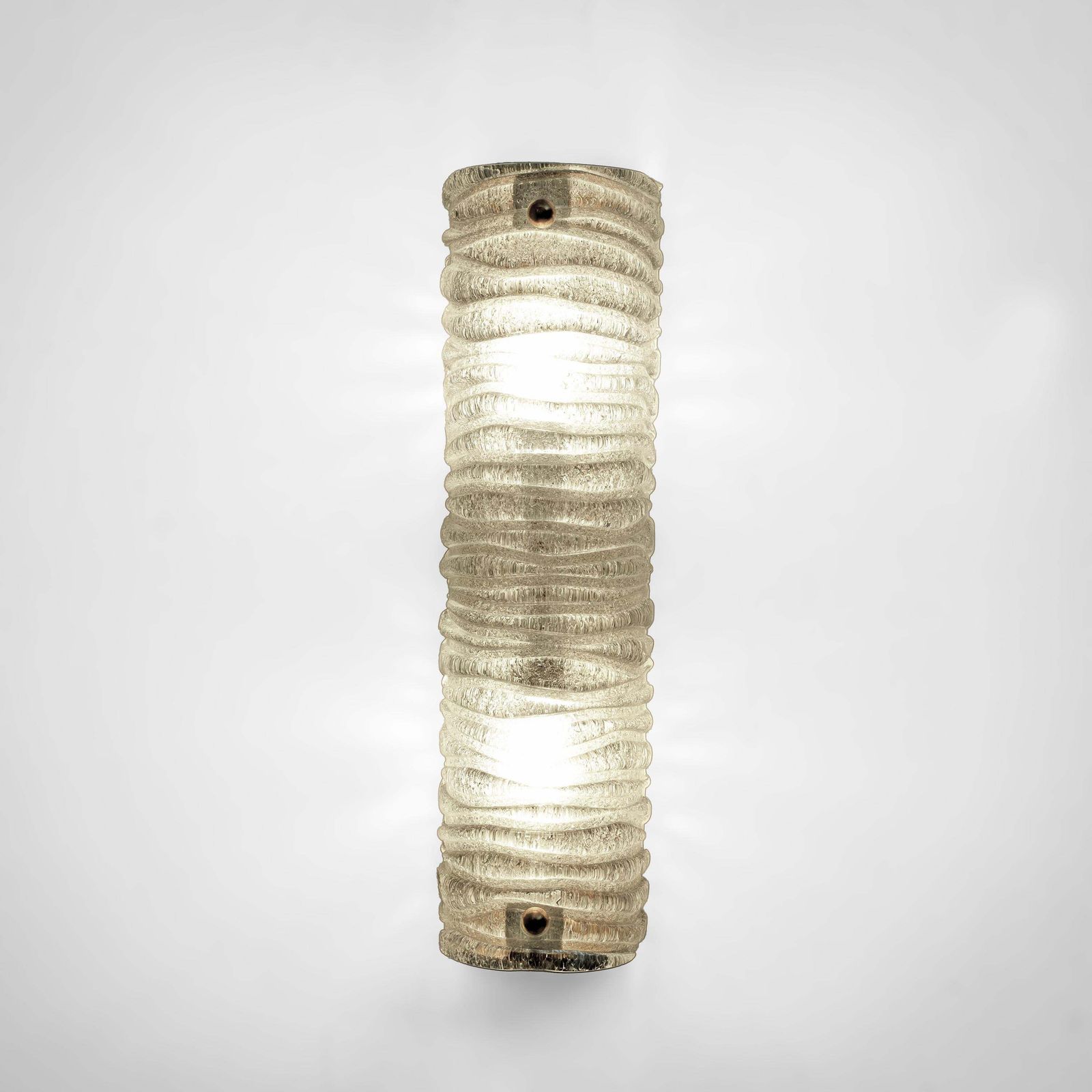 Pair Of Barovier & Toso Art Deco Style Brass And Aquamarine Murano Glass Sconces photo 2316.0