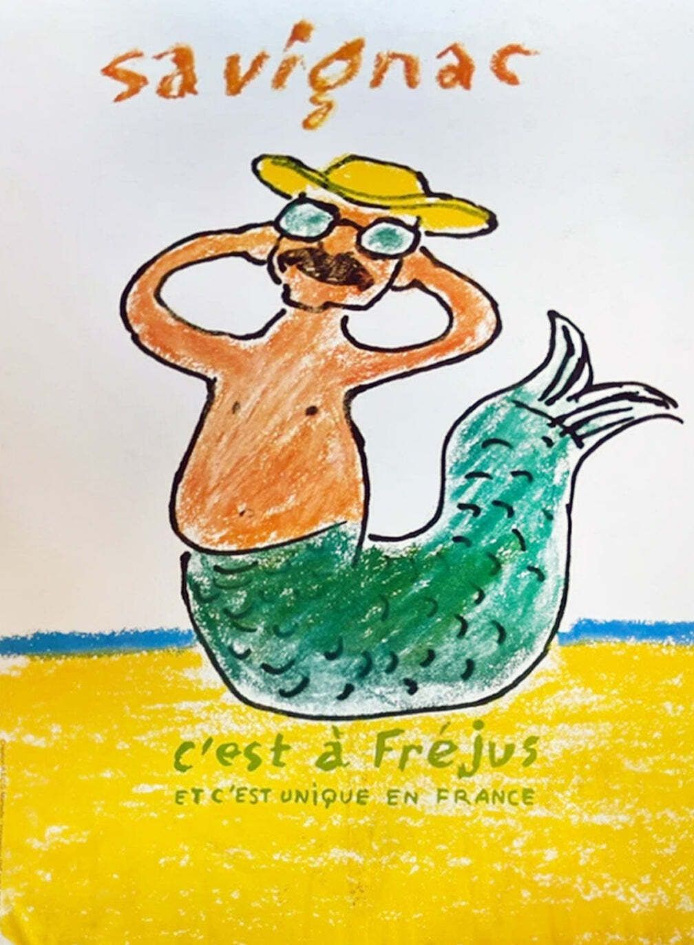 C'est A Frejus   Savignac  Original Vintage Poster