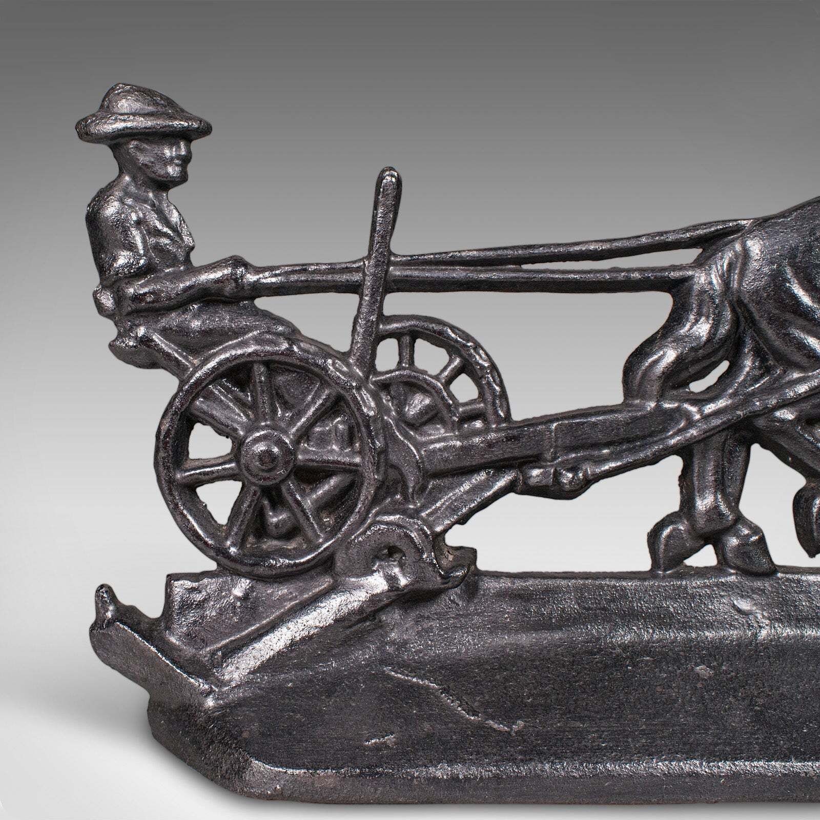 Antique Ploughman Doorstop, English, Cast Iron, Farmhouse Door Keeper, Victorian photo vinterior
