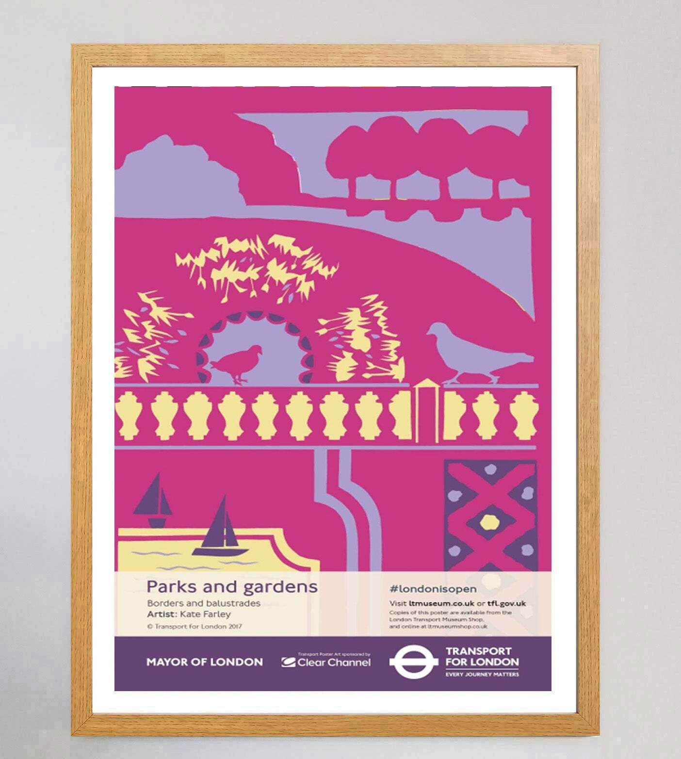 Tfl   Parks And Gardens Original Vintage Poster photo Art