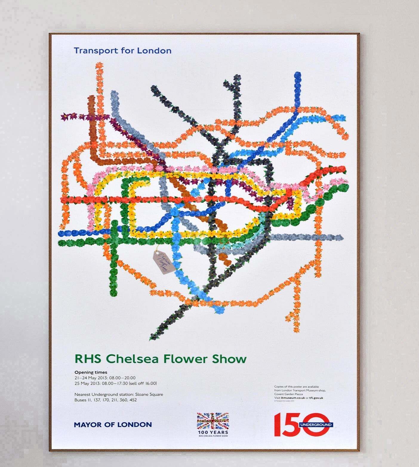Tfl   Rhs Chelsea Flower Show Original Vintage Poster photo 295.0