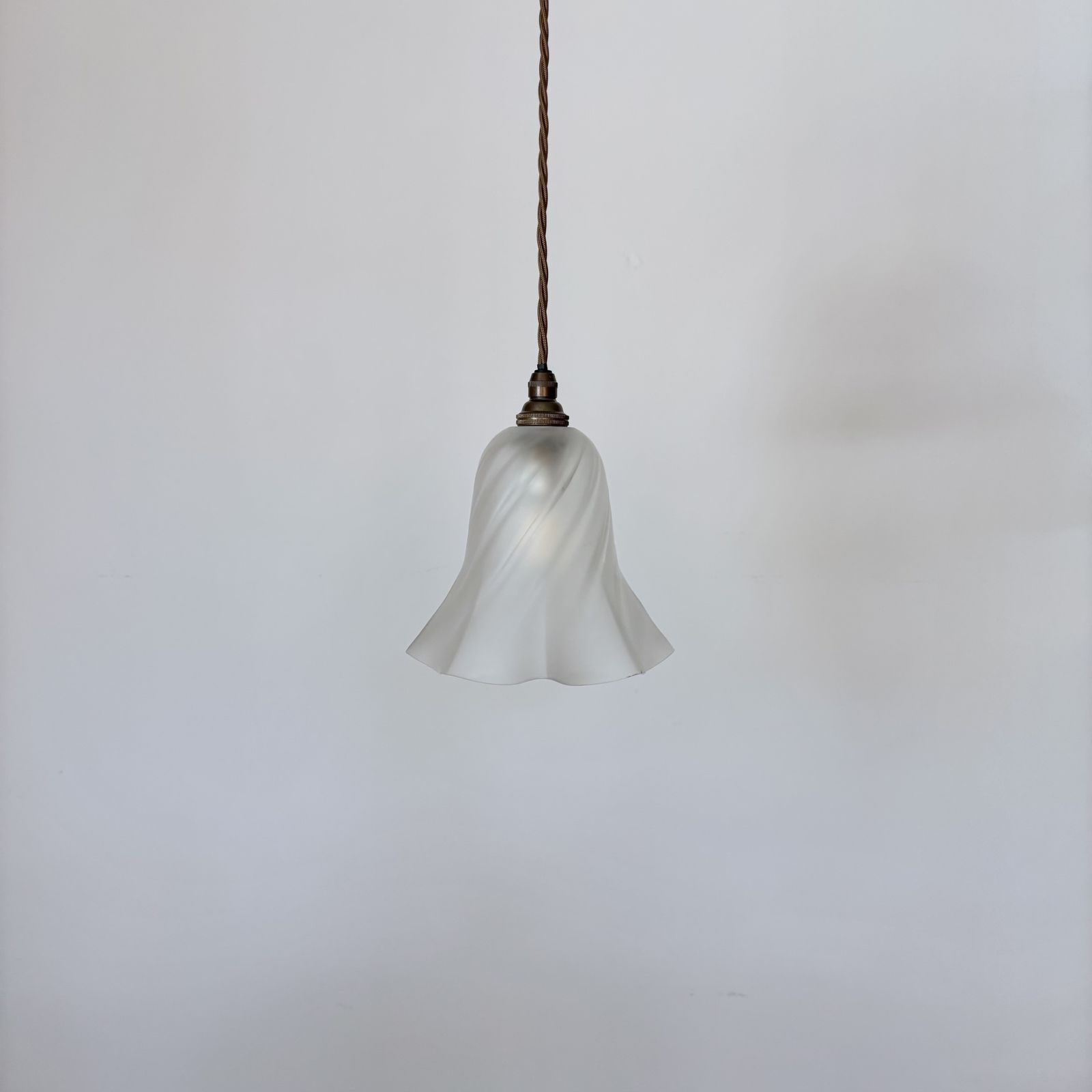 Fluted Frosted Glass Shade, 1800s
