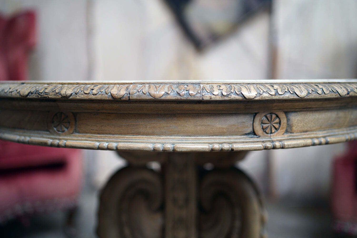 2237.0 A 2nd Empire Period Fruitwood, Beech & Fior Di Bosco Marble Guéridon C.1860 photo