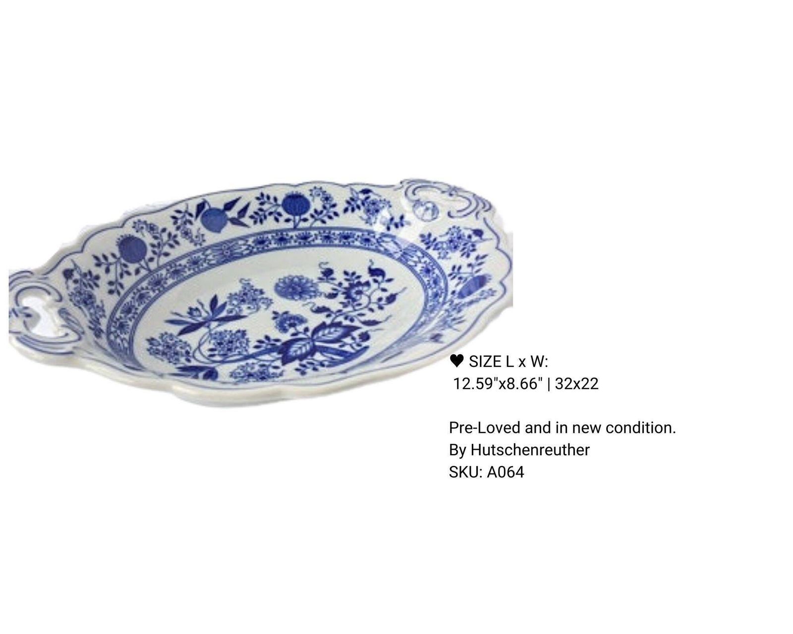 Blauw Uien Broodmand | Vintage Hutschenreuther photo buy