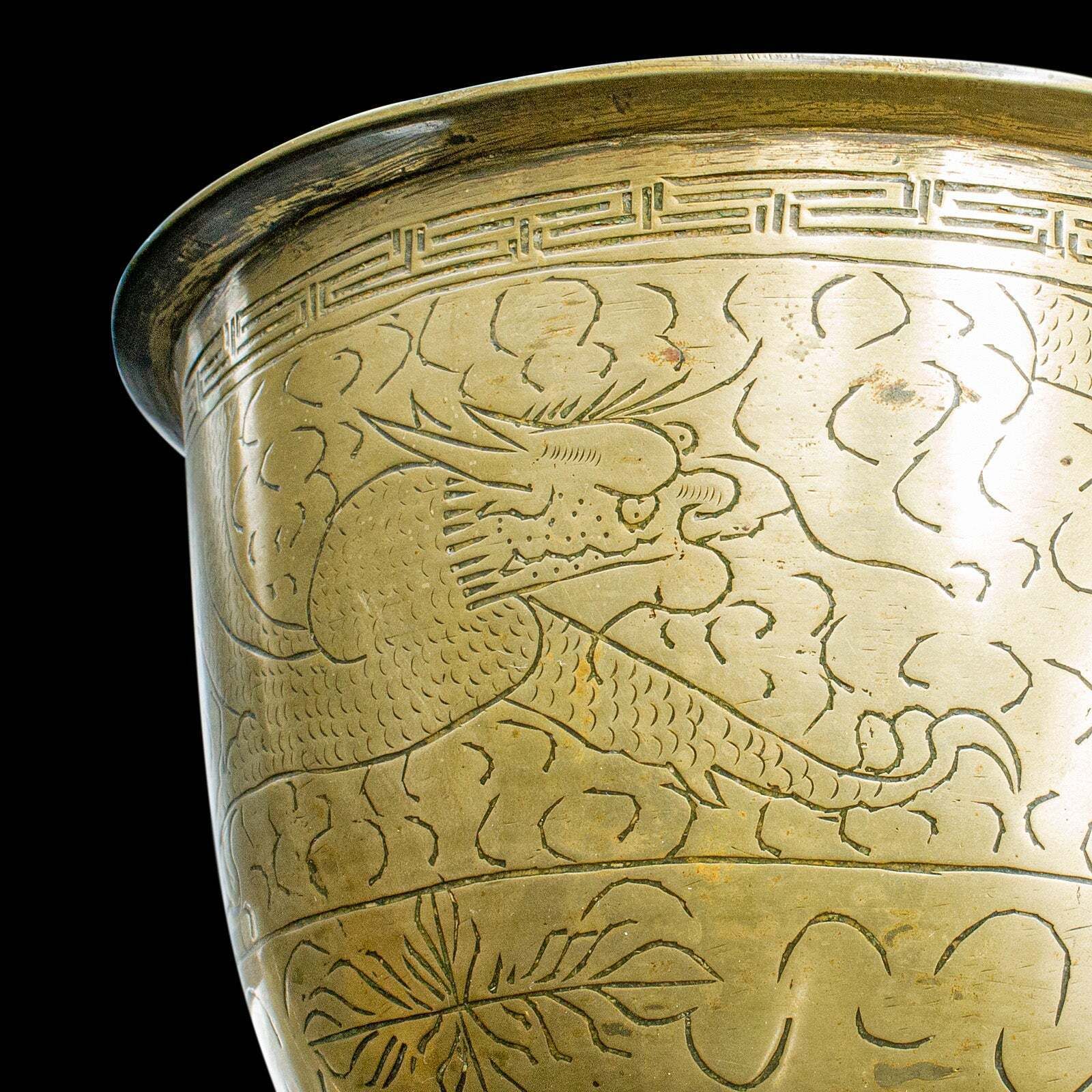 photo furniture Antique Jardiniere Dish, Japanese, Meiji, Bronze, Decor, Planter Bowl, Victorian