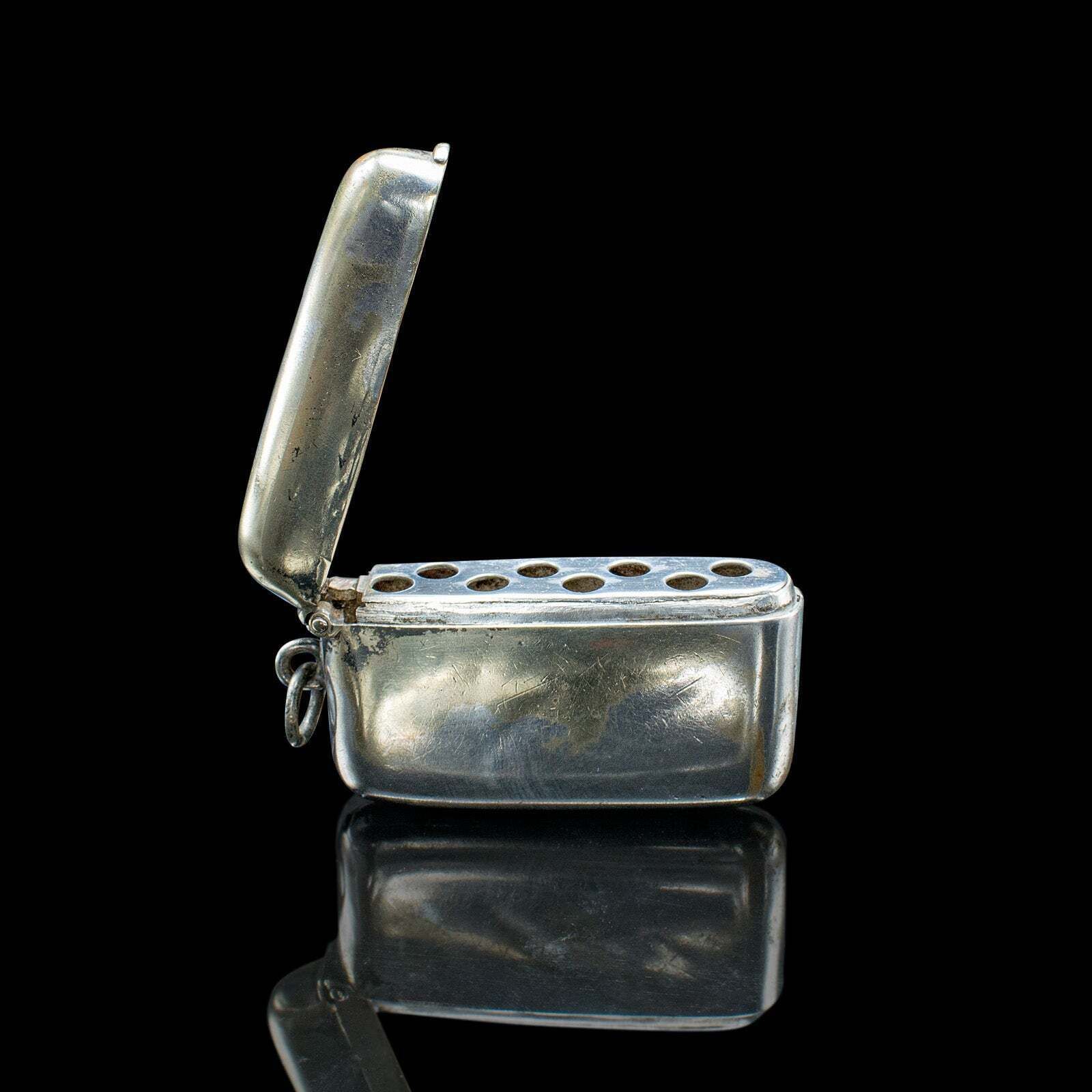 Small Antique Shooting Peg Case, English, Silver Plate, Marker Box, Victorian photo 811.0