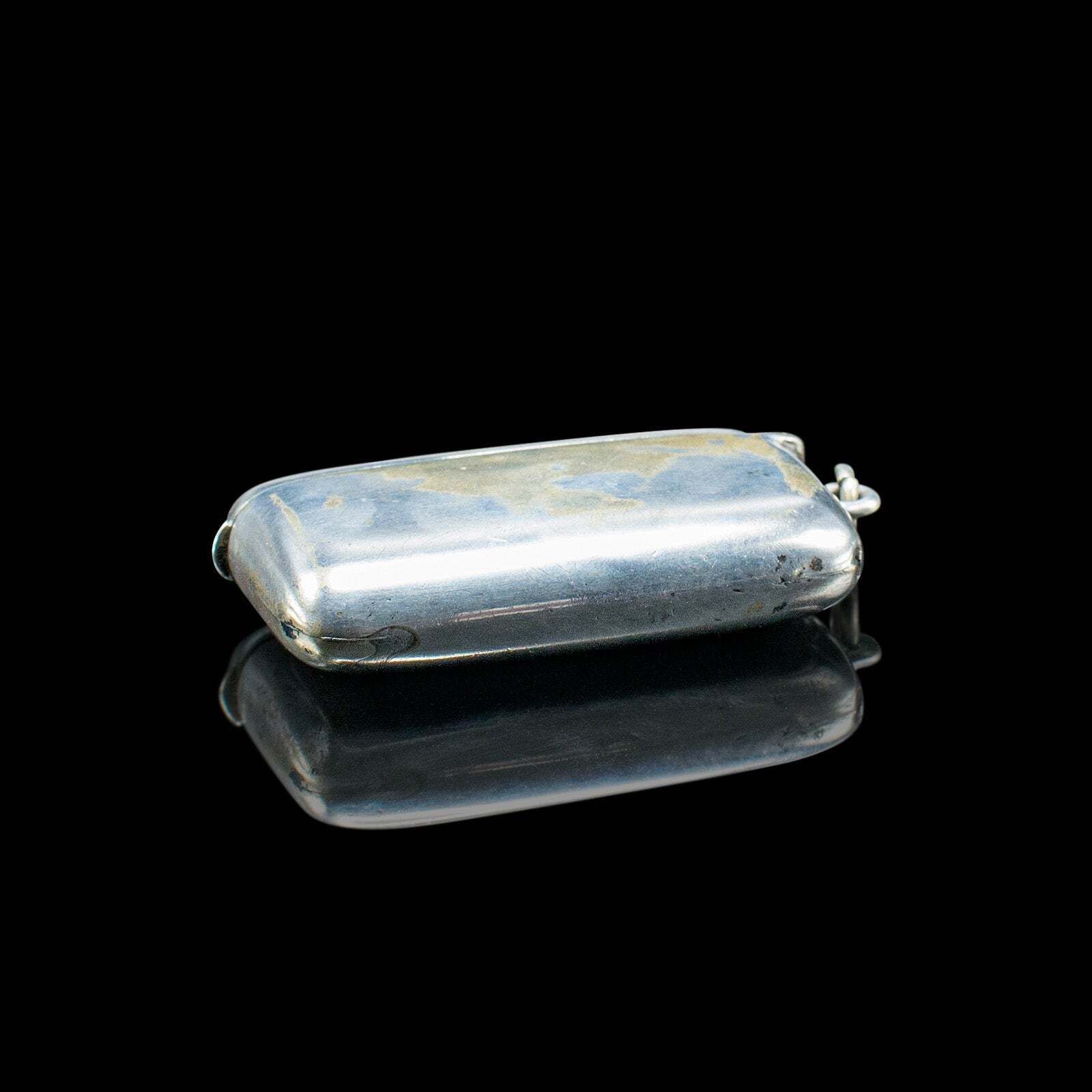 photo for sale Small Antique Shooting Peg Case, English, Silver Plate, Marker Box, Victorian